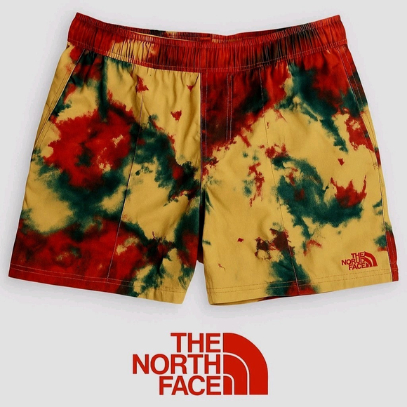 The North Face Men’s M Tie Dye Swim Shorts Multicolor Nylon F22 Streetwear - Picture 1 of 13